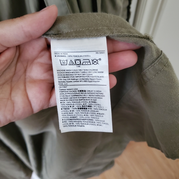 Banana Republic Khaki Button-Down Belted Dress - Picture 5 of 7